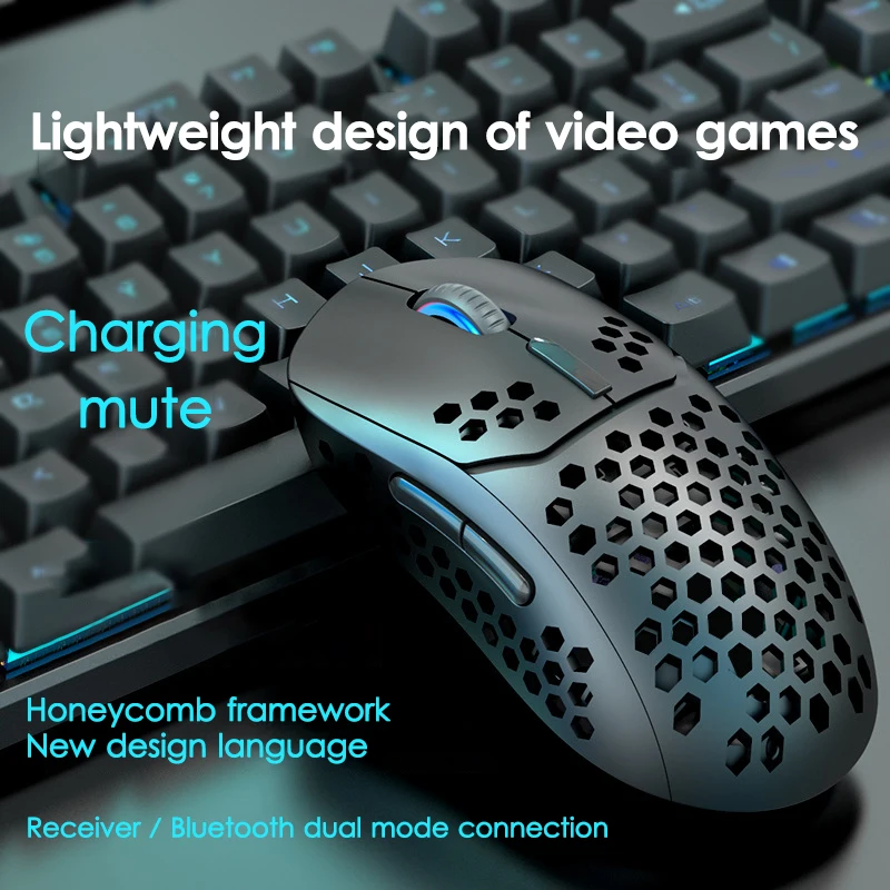 silent gaming mouse dual mode ergonomic bluetooth wireless mice 100016002400dpi adjustable computer mouse for pc laptop mac free global shipping