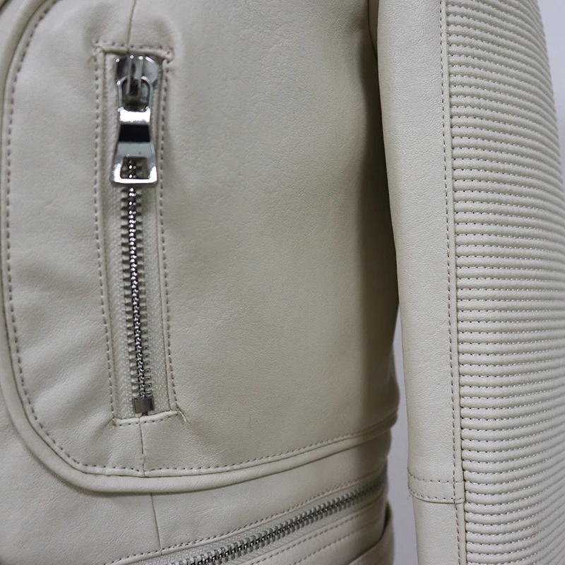 

STREET New HIGH Fashion 2021 Designer Jacket Women's Lion Buttons Faux Leather Jacket Moto Jacket