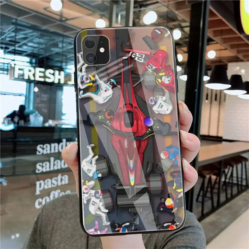

Formula 1 F1-compatible Phone Case Tempered Glass For Iphone6plus 6S 7 7plus 8 X XS XSmax XR 11 12 Pro Max 12mini