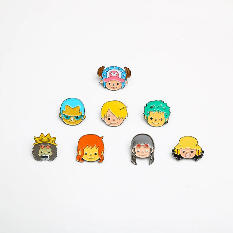 

Cute Cartoon Brooch Cartoon One Piece Monkey d. Luffy Brooch's Creative Badge Enamel Pin Pins Metal Accessories