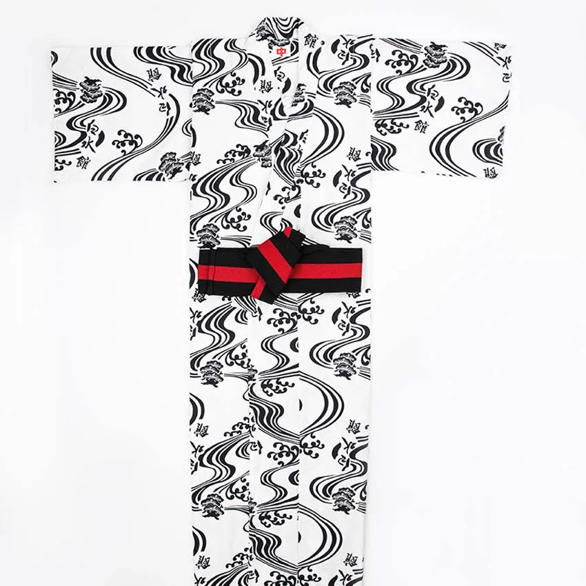 Кимоно мужское традиционное в японском стиле юката пояс Оби винтажные украшения