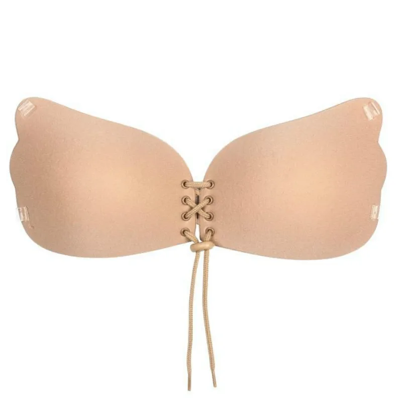 Большой размер D E F прозрачный бюстгальтер на лямках липкий пуш-ап для женщин с