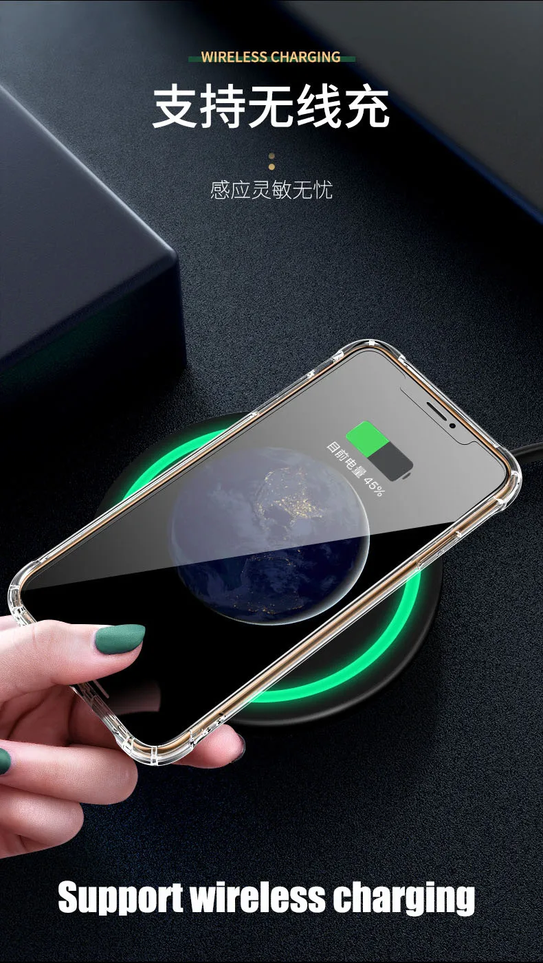 Прозрачное небьющееся осень мобильный телефон чехол для iphone 11 pro ТПУ закаленное