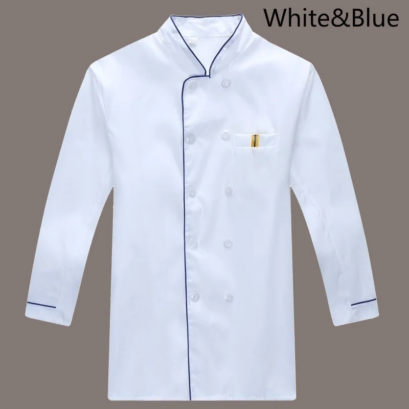 Униформа шеф повара для ресторана пальто готовки куртка на пуговицах с длинным