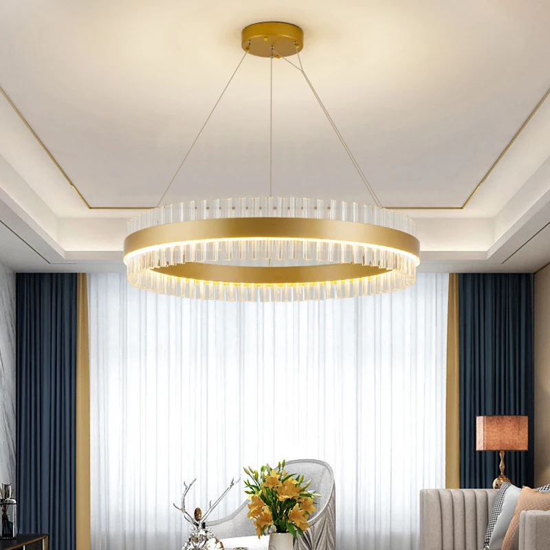

Luxury LED Chandelier Crystal Lamp For Living room Bedroom Modern Chandelier Lighting Circle Hanglamp Loft Light Nordic Lustre