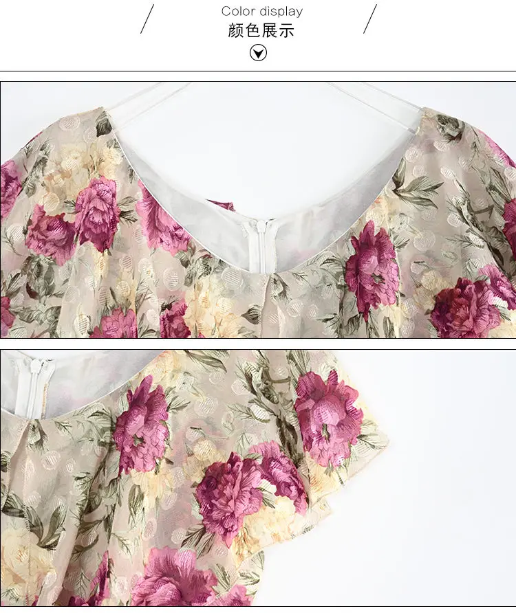 

Bohemian Women Summer Dress Floral Fashion Sweet Short Sleeve Chiffon Long Dress Casual Slim Elegant Beach Maxi Dresses Clothes