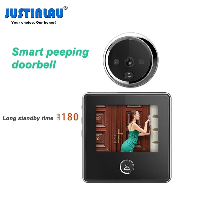 

LCD Screen Electronic Doorbell Camera Comes with Memory 1 Million Pixels Home Anti-theft 3.0-inch Smart Video Doorbell Cat Eye