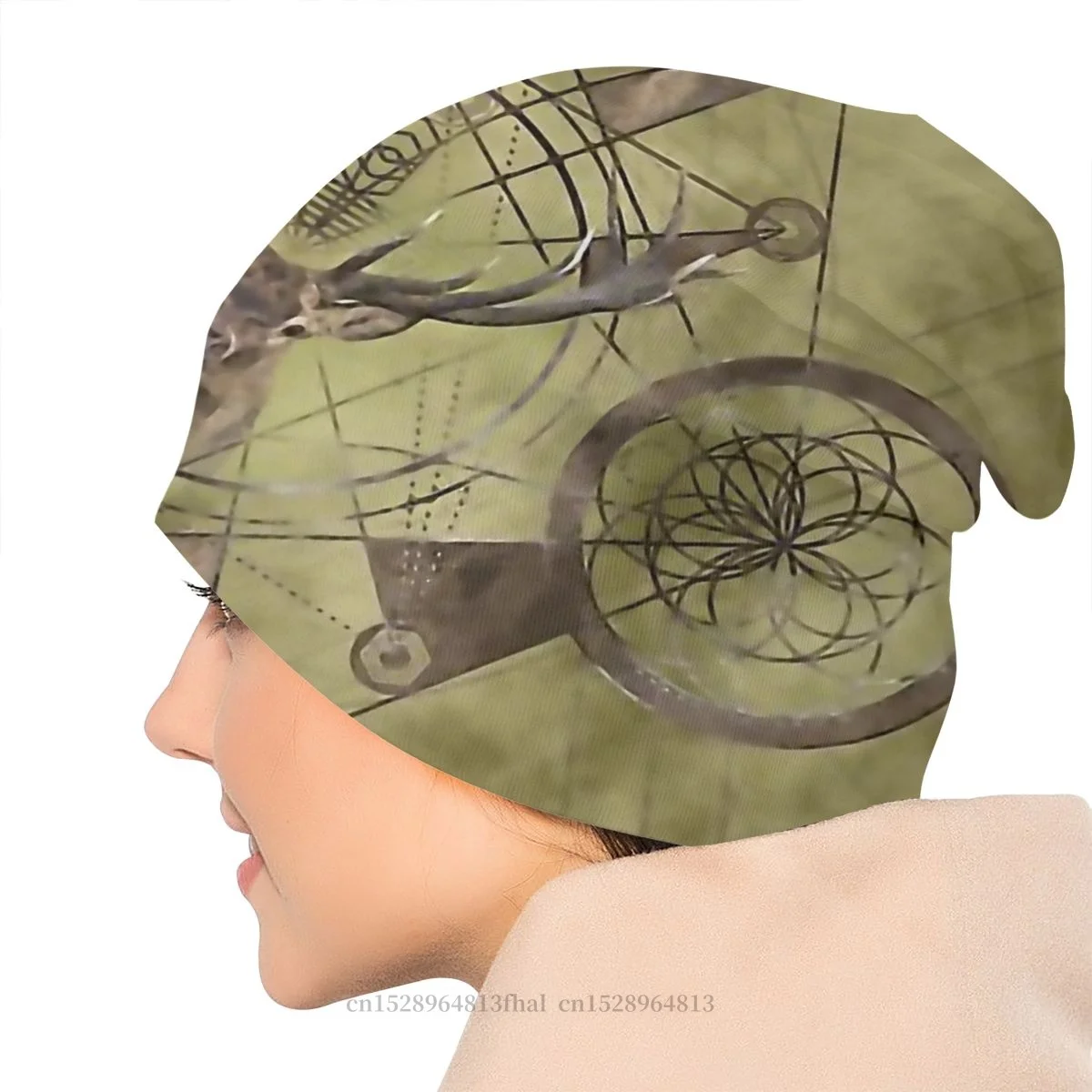 

Bonnet Hats Greek Mythology Men Women's Knitted Hat Deer Sacred Geometry Winter Warm Cap Street Skullies Beanies Caps