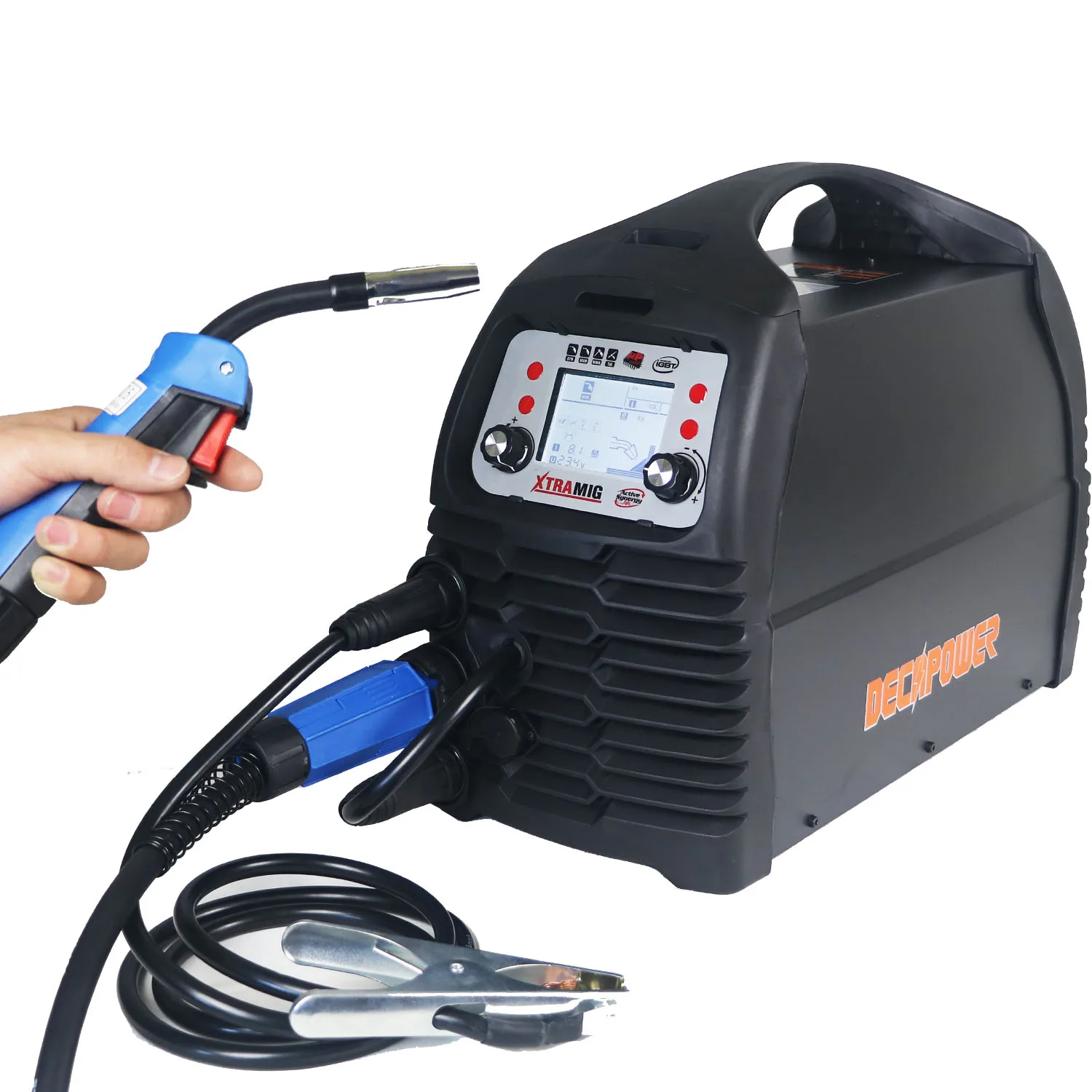 

XTRAMIG 4 in 1 IGBT professional inverter 200 amp arc welder CO2 NO GAS mig mag mma tig aluminum welding machine of 220v