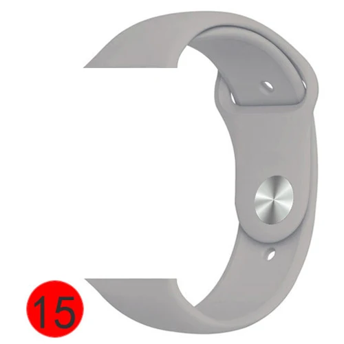 Ремешок для часов Silikon Für apple watch band 40 мм 44 мм 42 мм 38 мм apple watch 4 apple watch 5 correa iwatch повязки Uhr zubehёr - Цвет ремешка: cool gray 15