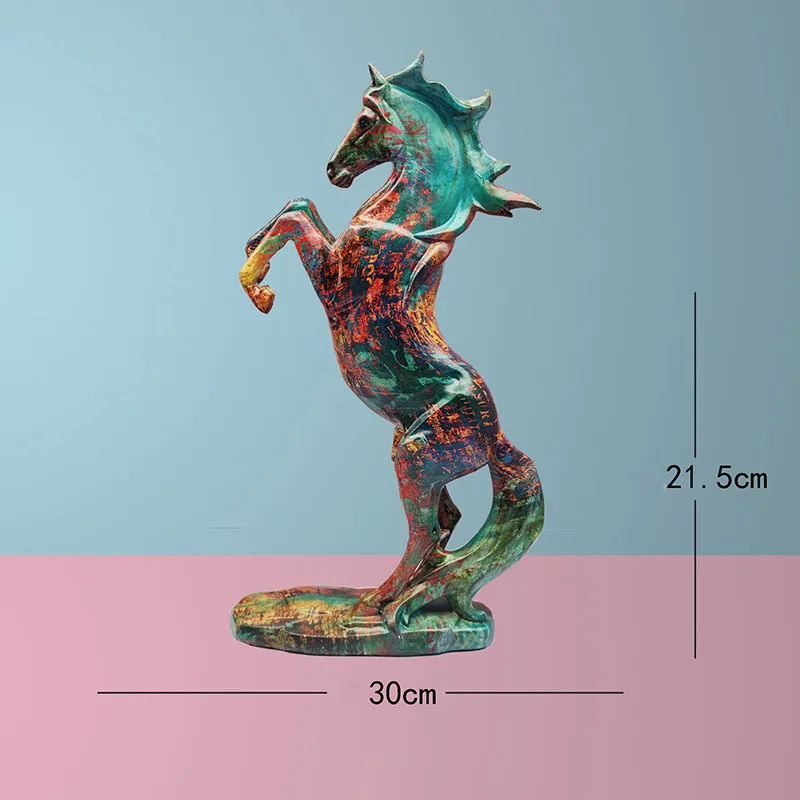 Статуя лошади из смолы скульптура Декор для дома в скандинавском стиле фигурки