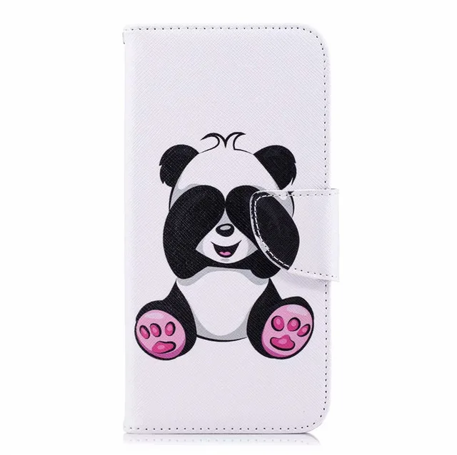 panda Кожаный чехол-книжка из искусственной кожи чехол для Xiaomi mi A1 A2 Lite Red mi 8 8A 7 7A 6 6A Note 8T Note 5, 6, 7, K20 Pro 4 4X чехол-портмоне с функцией подставки чехол для телефона - Цвет: panda