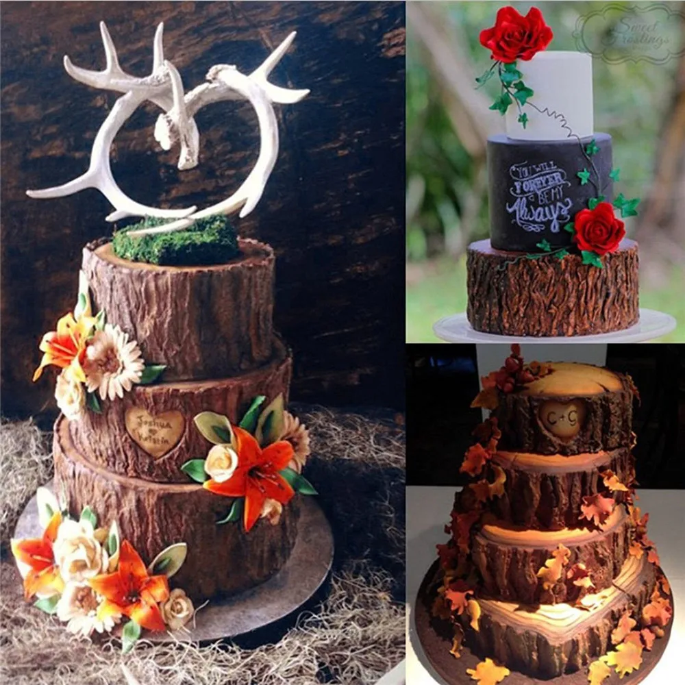 Fondant (сахарная) впечатление коврик из сахара выпечки форма &quotдеревья&quot антилай