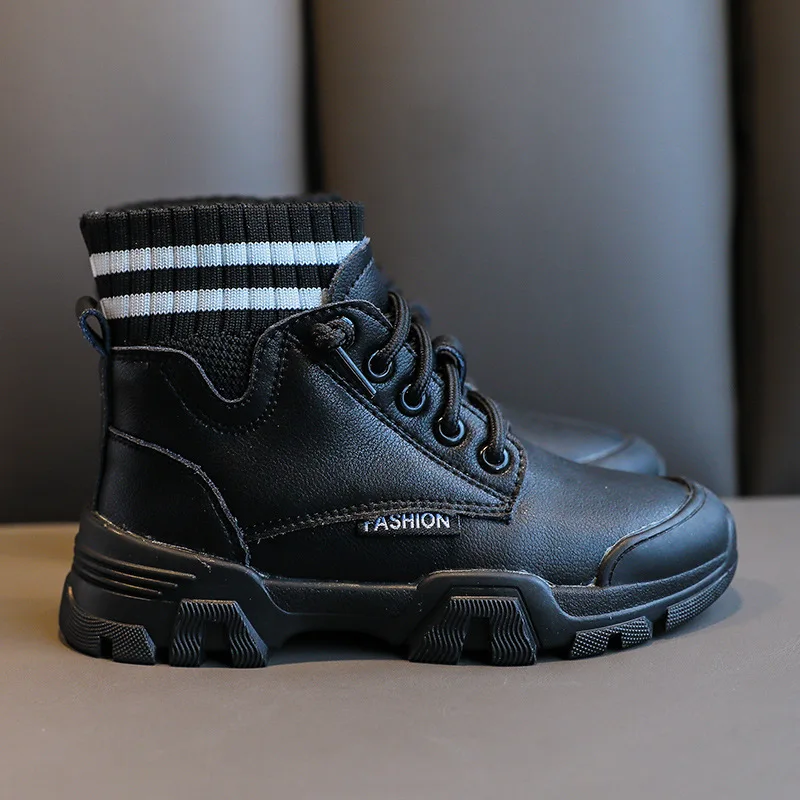 Детская обувь осень 2020 модная новинка Детские армейские ботинки из натуральной