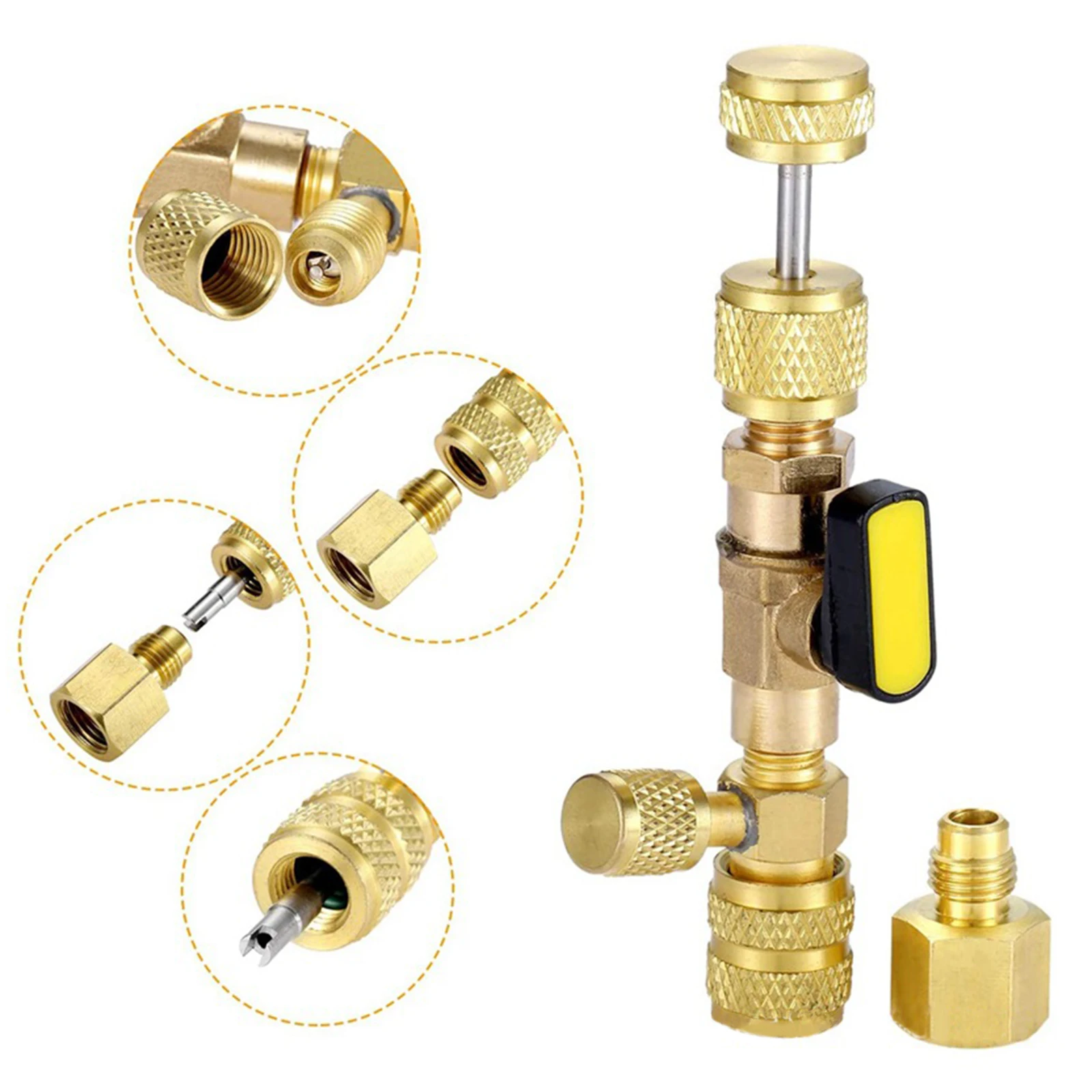 

Installer Tool Kit Valve Core R22 Repair Hand Tools 1 Set New Air Conditioning R410 R32 Brass Adapter Hand tool