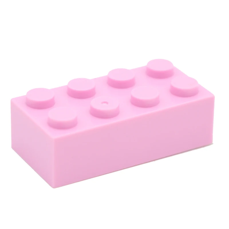 Moc креативный Кирпич 2x4 3001 основы, Обучающие Классические строительные блоки, объемные наборы, совместимые сборные частицы, игрушки для детей - Цвет: Light pink