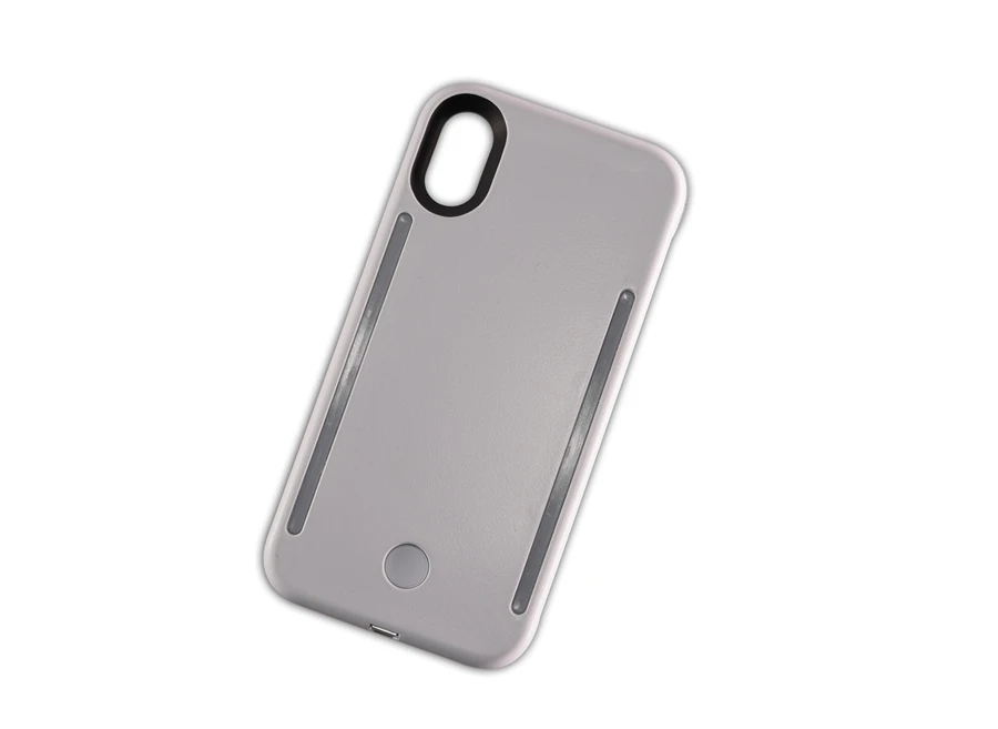 Светодиодный роскошный светящийся чехол для телефона для iPhone 6, 6s, 7, 8 Plus, X, идеальный селфи светильник, светящийся чехол для samsung S8, S9 plus, чехол