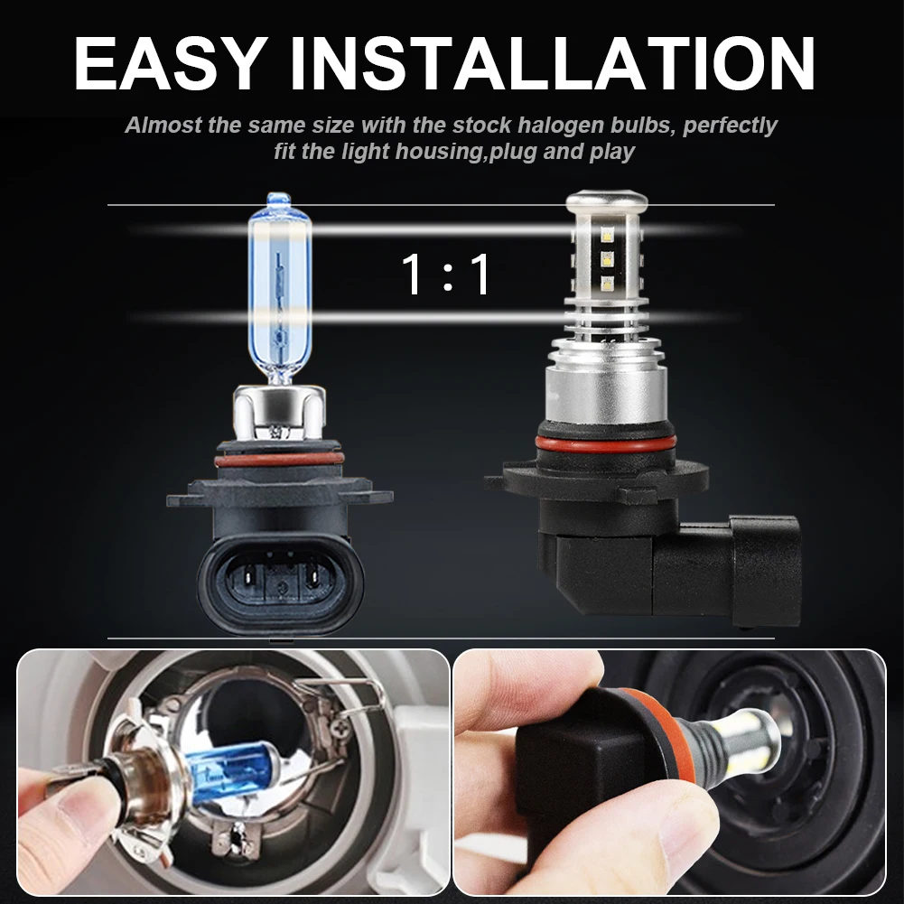 

V15-9005 9006 H10-12SMD-LG2016 LG Ultra Bright LED Fog Lamp 9000LM 5500K Car Lights Car Replacement Lamp Accessories