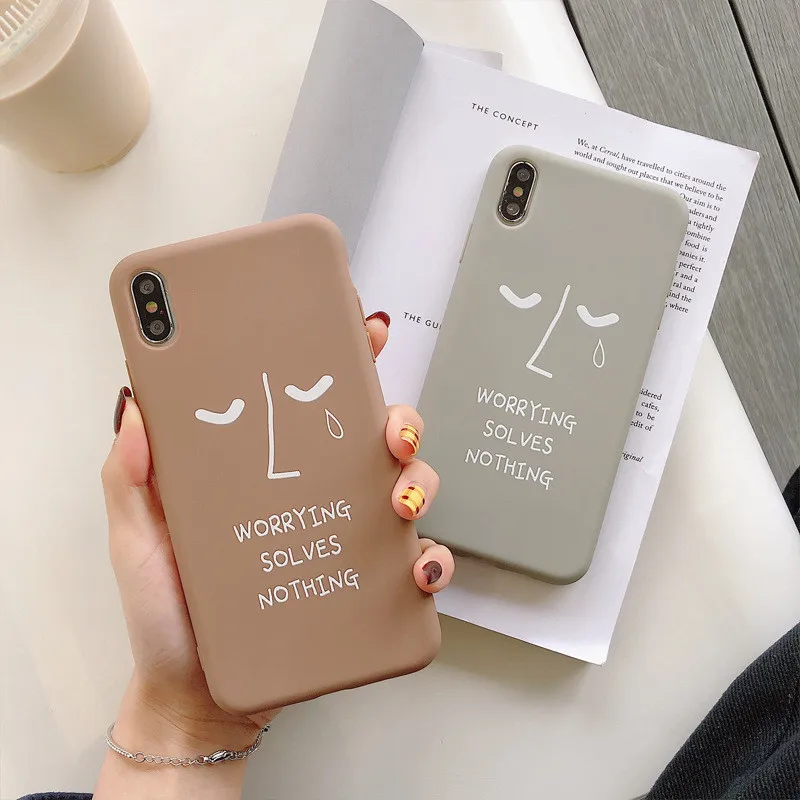 Чехол Remazy с забавным рисунком лица для iPhone 7 11 Pro XR X XS MAX 8 6 6s Plus простой мягкий