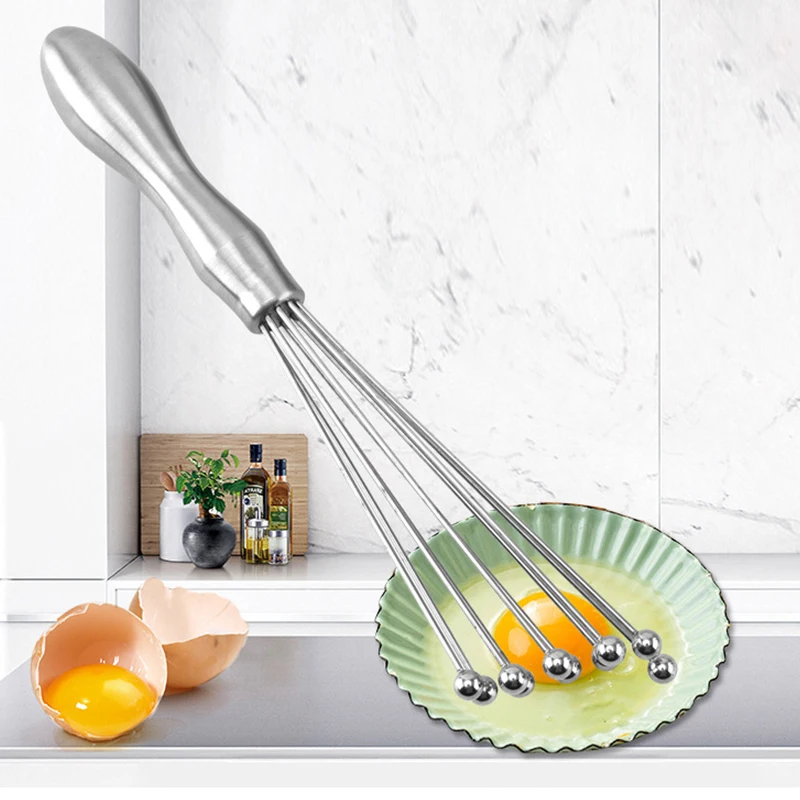 Mini Whisk Stainless Steel Balls 10 Inch And 12 Manual Mixer Stain-resistant | Дом и сад