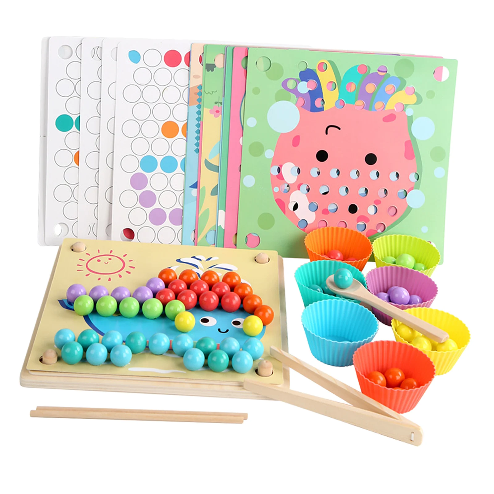 

Деревянная прищепка бусины из игры "Покемон го" игры узнать детей дошкольного возраста тонкой моторные игрушки для детей, подарки для детей,...