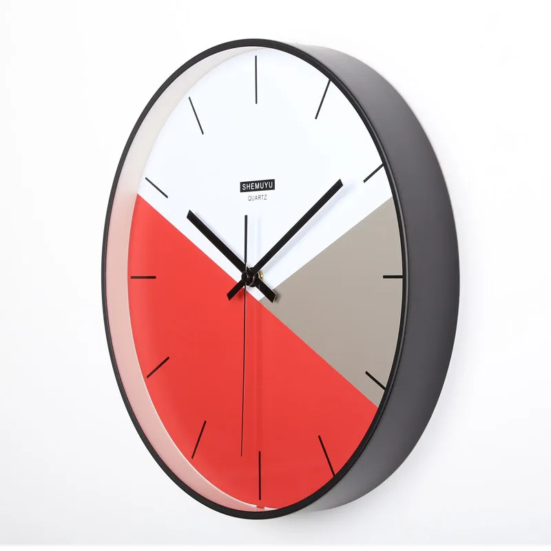 Настенные часы в скандинавском стиле металлические тихие современные для