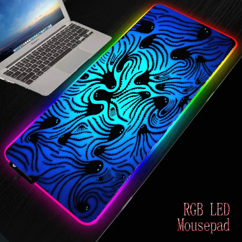 Игровой коврик для мыши MRGBESTRGB с абстрактной текстурой компьютерный RGB подсветкой
