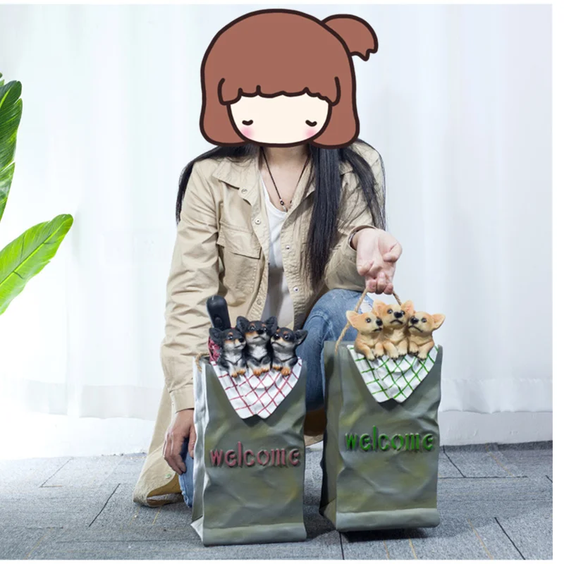 Милый щенок статуя Чихуахуа креативная стойка для зонтов персонализированный