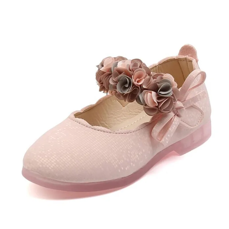 

Princess Kids Leather Shoes for Girls Flower Casual Glitter Children Toddler Girls Shoes 2020 Girls Shoes Bowknot Kid Sandals