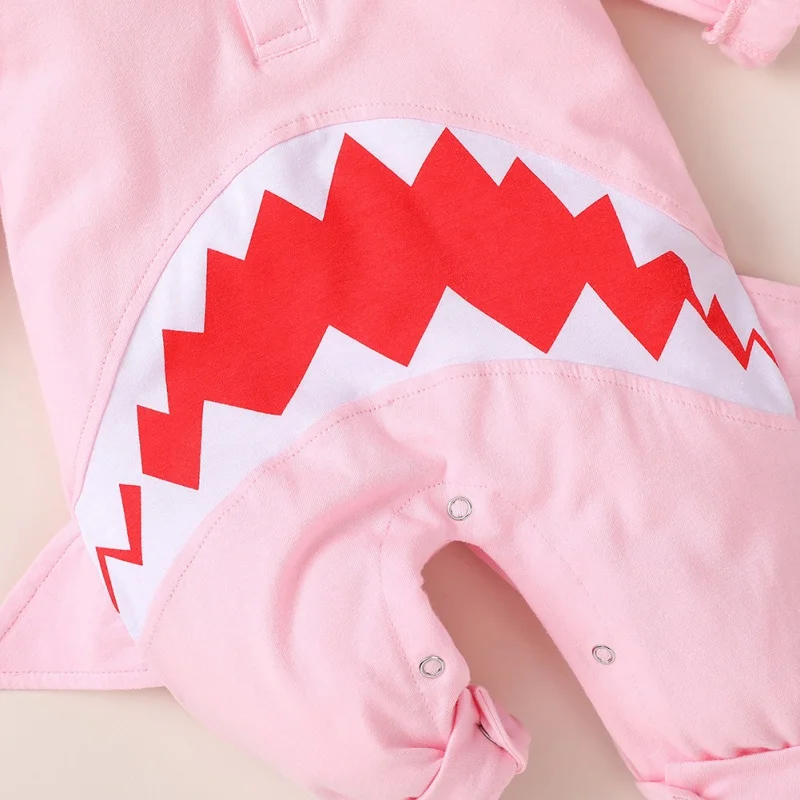 

Baywell Autumn Baby Boy Girl Cartoon Shark Hoodie Romper Newborn Casual Long Sleeve Bodysuit Outerwear 0-12M
