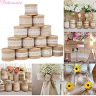 Искусственное свадебное украшение PATMATE 25 м, винтажный шпагат, кружевная джутовая веревка сделай сам, товары для свадебных торжеств Вечерние