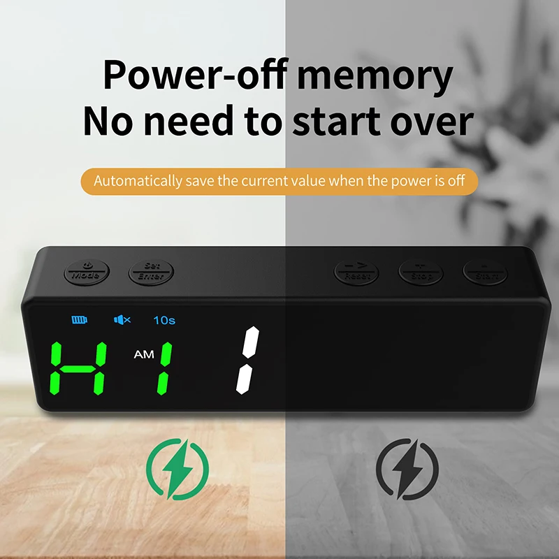 구매 [Ganxin] 체육관 마그네틱 타이머 휴대용 피트니스 타이머와 LED 디스플레이 프로그래밍 가능한 간격 타이머 벽시계