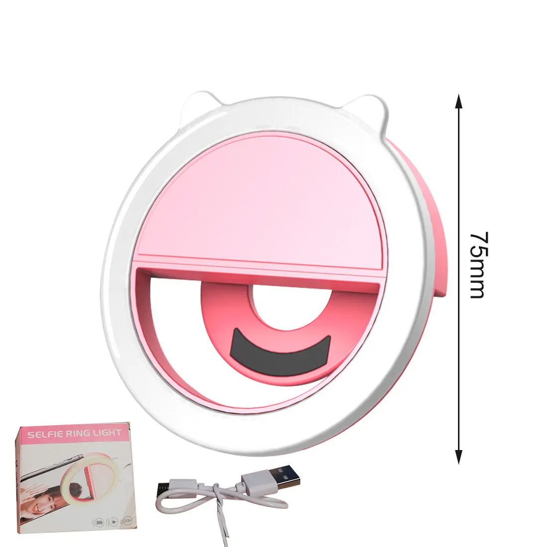 

Mini Selfie LED Ring Fill Light Portable Mobile Phone Selfie Lamp 3 Levels Lighting Luminous Ring Clip For All Cell Phones