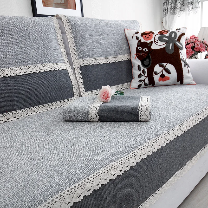 1 шт. хлопковый льняной тканевый чехол для дивана современный стиль мягкий