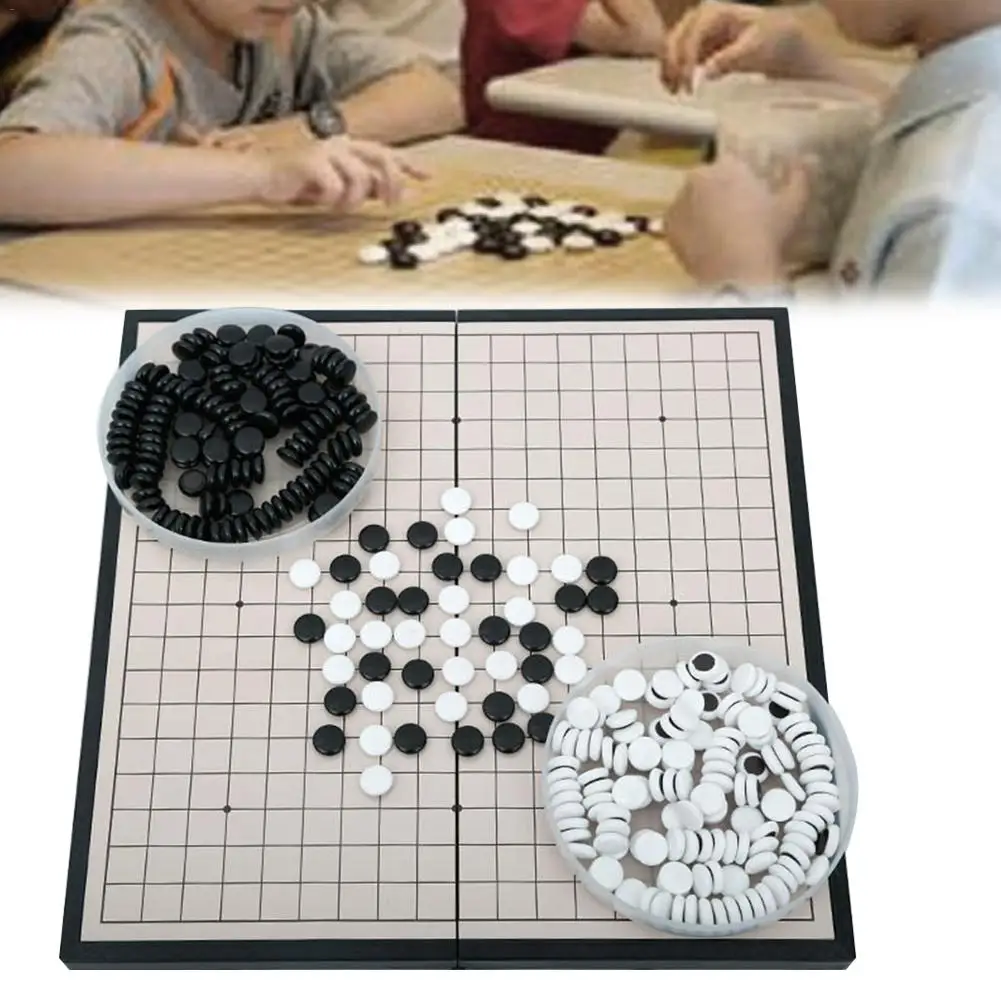Китайская старая настольная игра Weiqi шашки складной стол магнитный Набор