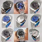 Мужские автоматические часы унисекс Miyota 8215, мужские часы Move t с сапфировым стеклом и ремешком Устрица, черногосинегобелого цвета, 36 мм