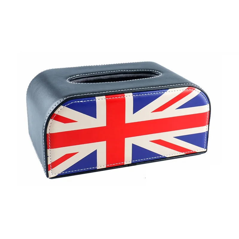 Красный Юнион Джек Печатный автомобиль коробка для салфеток блок бумажные