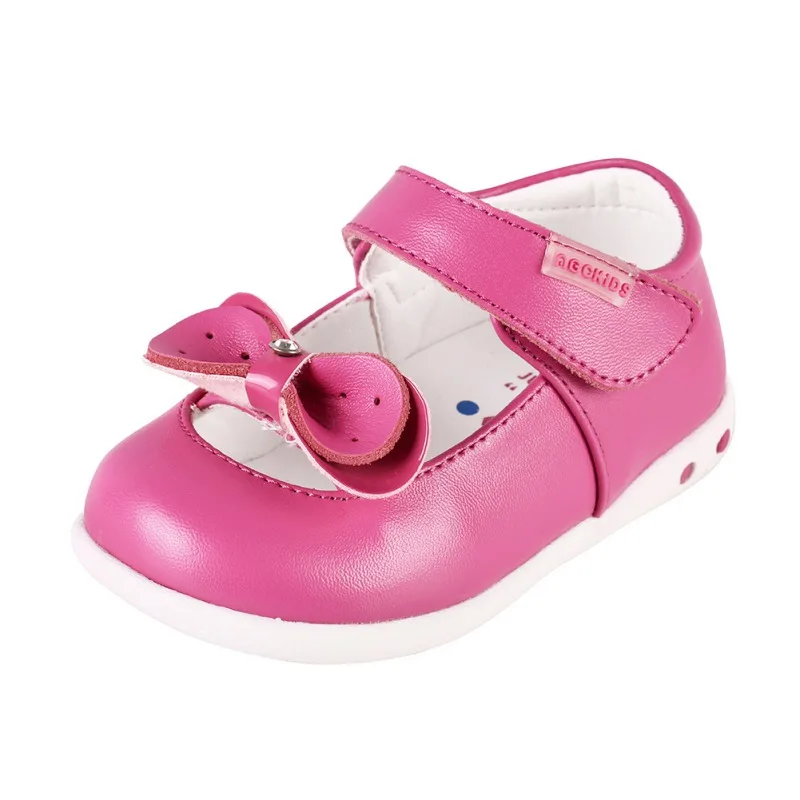 ABCKDIS/детская обувь принцессы Мэри Джейн для девочек на застежке липучке с большим
