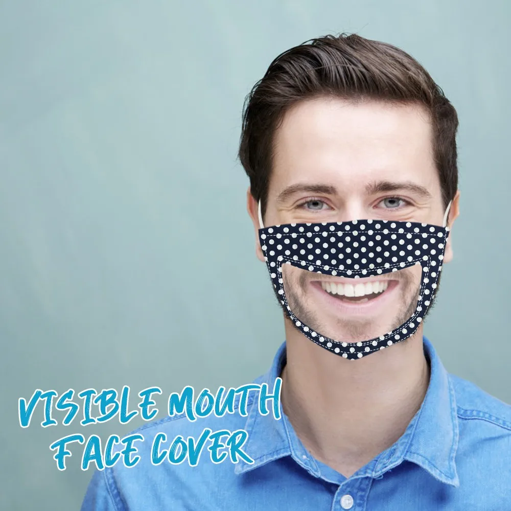 Маска для взрослых с прозрачным окошком видимое выражение глухих и страстных