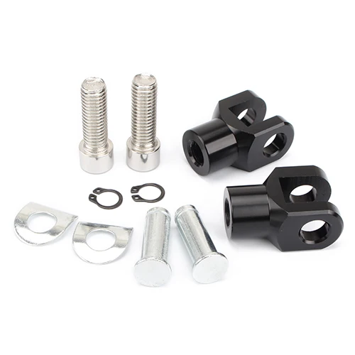 Черный Мотоцикл хромированный ножной Peg Clevis Набор для Harley Honda Yamaha Suzuki Универсальный Footpeg подставка для ног Clevis крепление w/оборудование 29 мм - Цвет: Черный