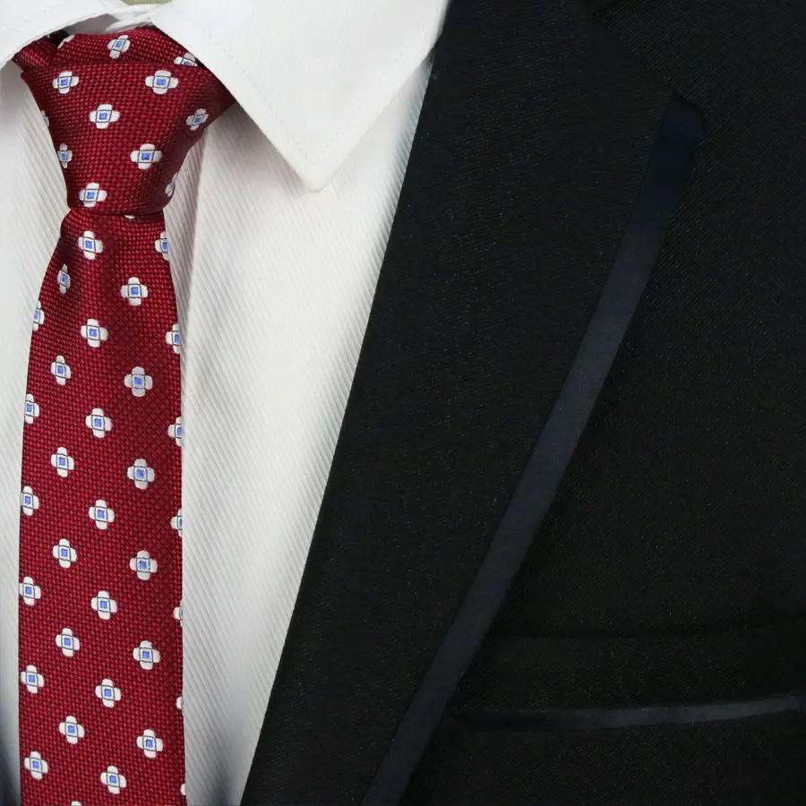 Шелковые мужские Узкие галстуки 15 рисунков 5 см жаккардовые в полоску горошек с