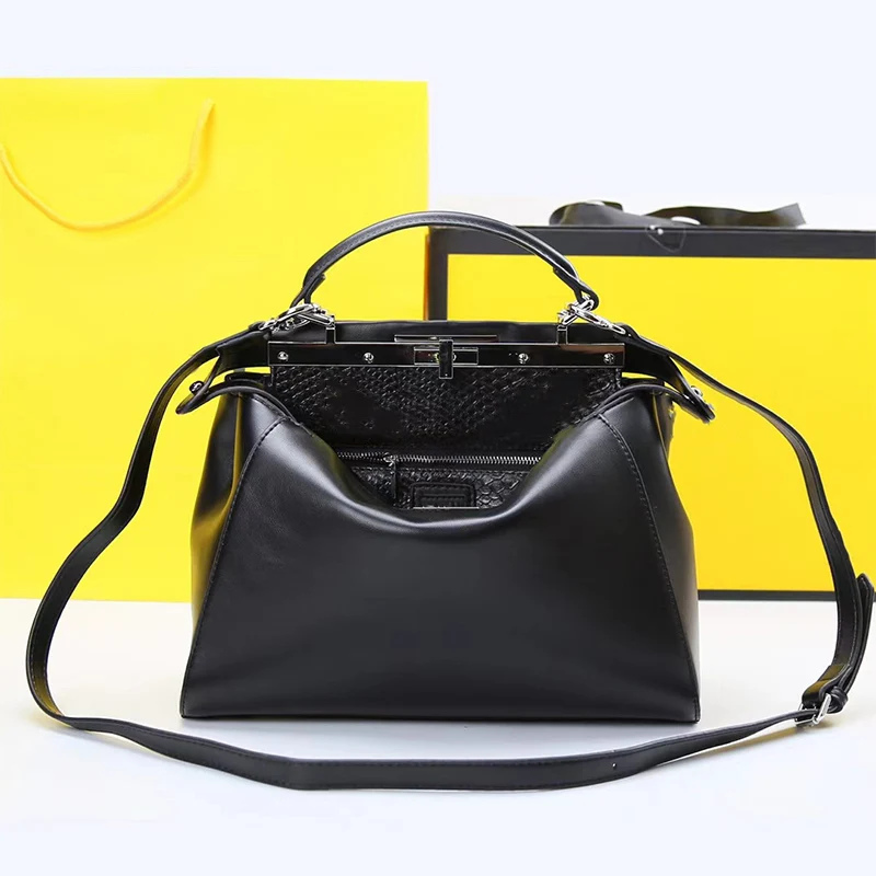 

Retro solid color luxury large-capacity design style leather handbag women's new fashion shoulder bag classic messenger bag