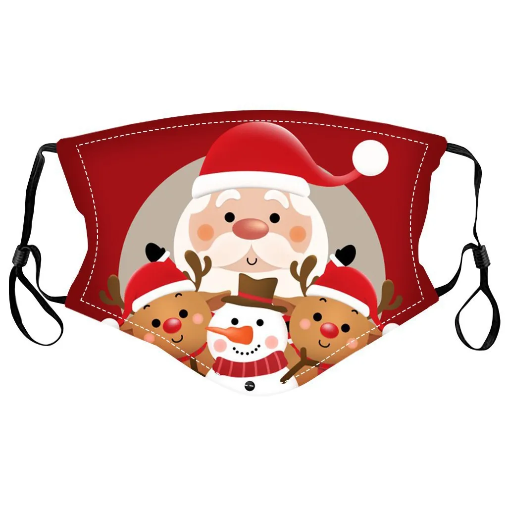 

1pc Christmas Face Mask adult Christmas Masks for Women Covers Fashion Mouths Halloween Cosplay Navidad Mascarillas