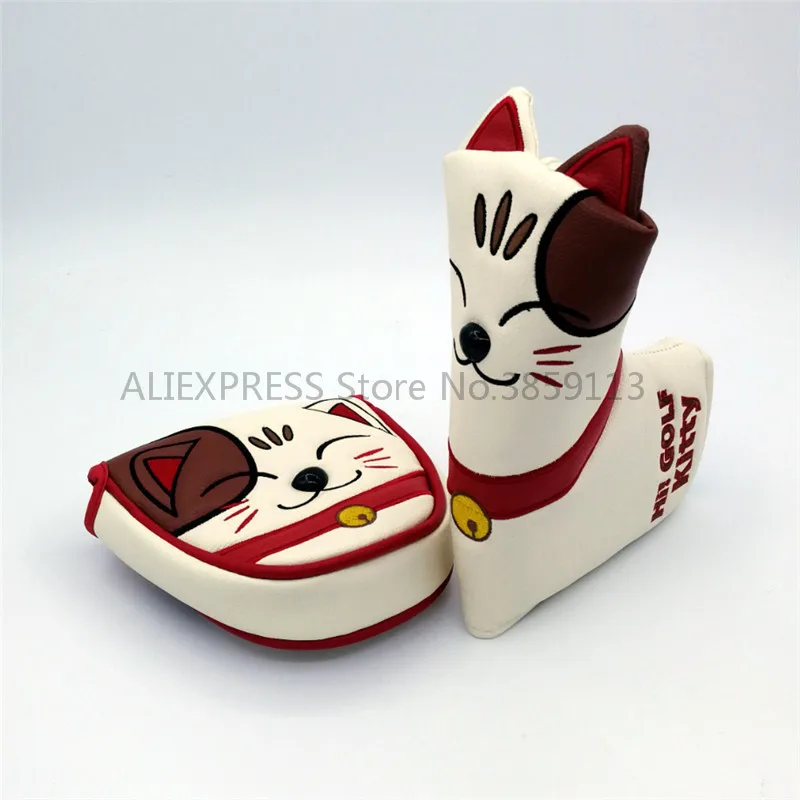 Новинка чехол для головы счастливого кота клюшки гольфа с магнитной застежкой из