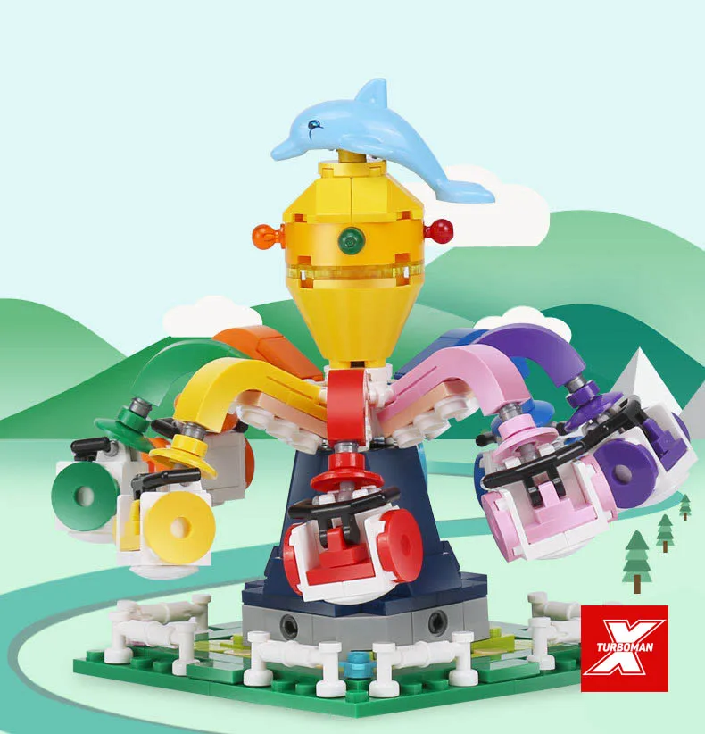 Детский конструктор вращающийся мини-осьминог для парка развлечений | Игрушки и