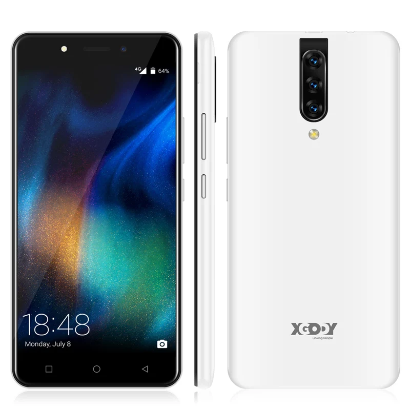 White XGODY 4G Dual Sim смартфон Android 9,0 5," 18:9 HD полный экран 2 Гб 16 Гб MTK6737 четырехъядерный 5 Мп камера 2800 мАч мобильный телефон K20 - Цвет: White