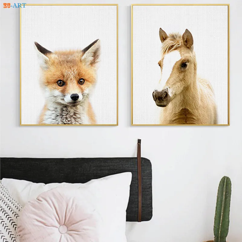 Художественные настенные постеры на холсте с изображением животных
