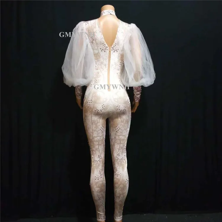 Танцевальные костюмы S44 сценические розовый комбинезон с принтом Стразы трико