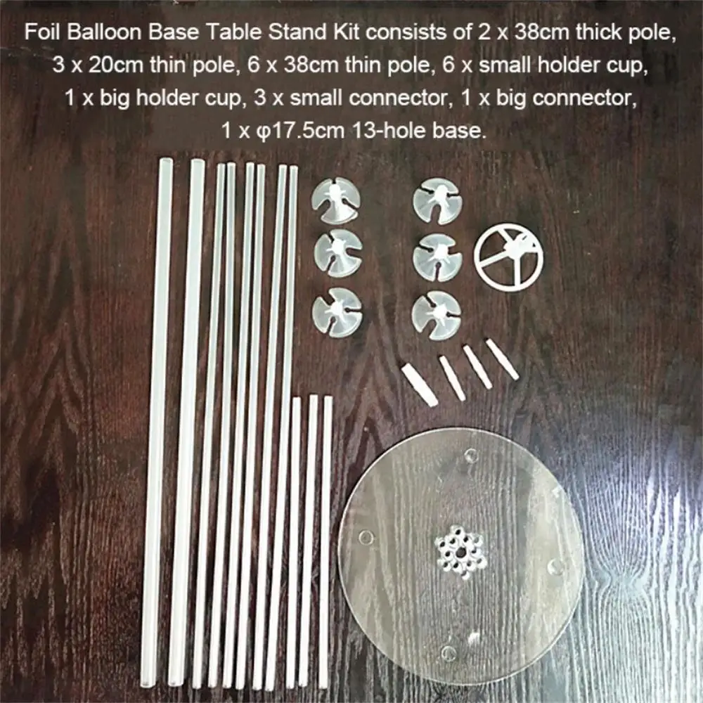 

Balloon Stick Stand Table Balloon Stand Kit with Base Clear Table Desktop Balloon Holder for Birthday Wedding Party Decorations