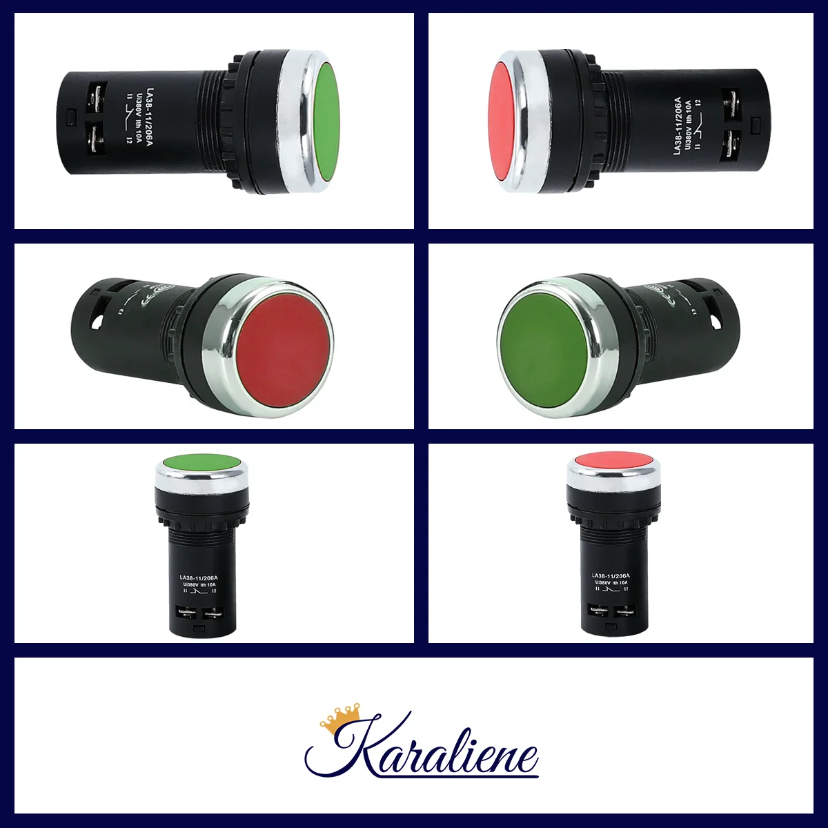 1 шт. 22 мм La38 10 А/380 В новая серия кнопочный переключатель плоская кнопка аварийной